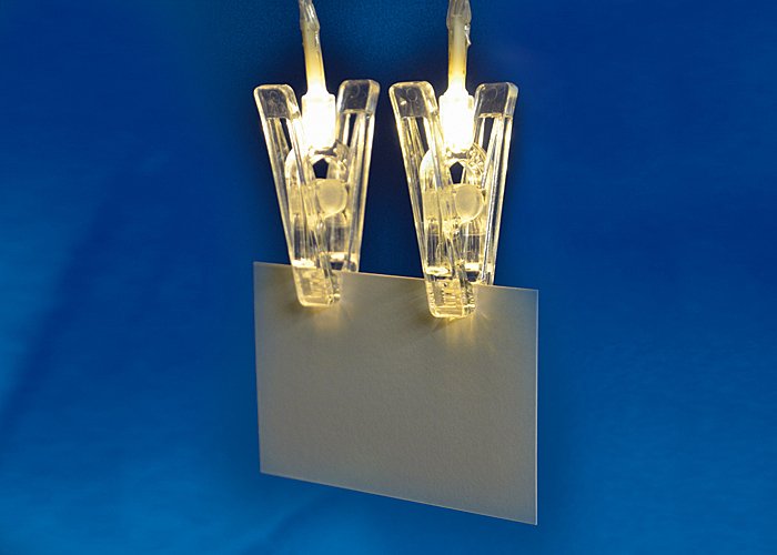 Гирлянда Uniel ULD-S0200-010/STB/2AA WARM WHITE IP20 CLIPS