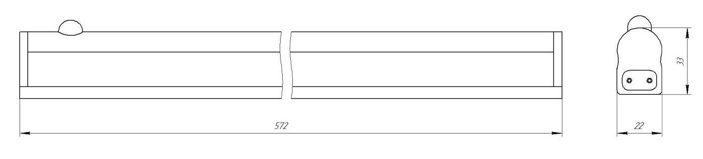 Мебельный светильник ЭРА LLED-02 LLED-02-08W-4000-MS-W