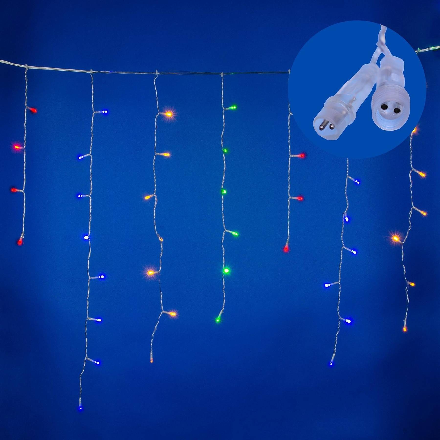 ULD-B2007-100/TTK MULTI IP44 Бахрома светодиодная с эффектом мерцания, 2м Uniel ULD-B2007-100/TTK MULTI IP44