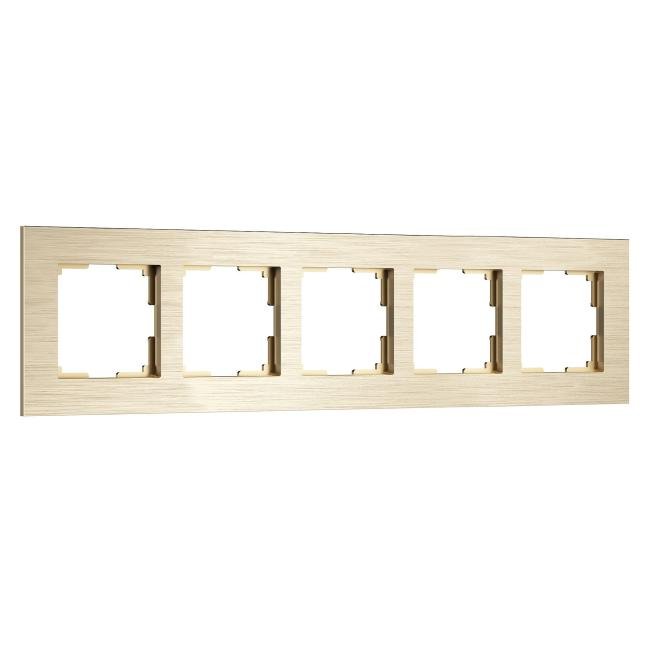 Рамка Werkel AluMax шампань W0053511/ Рамка на 5 постов AluMax (шампань)