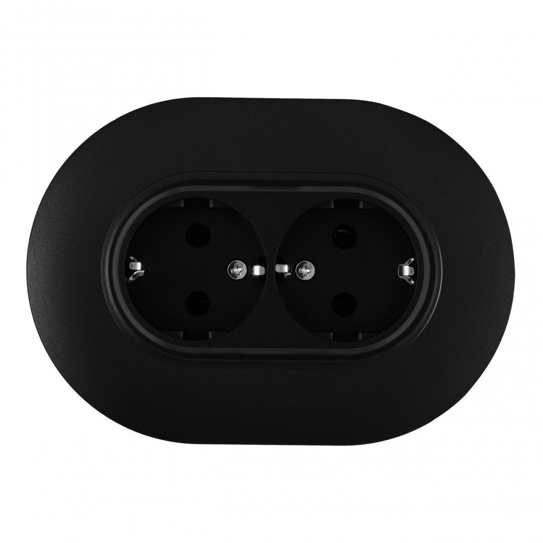SET08-double-40-2 black Розетка Arte Milano Set08-2 SET08-double-40-2 black