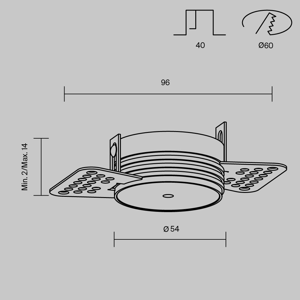 PA001-TRS-B Основание для вывода провода подвесного светильника Maytoni Accessories for pendant PA001-TRS-B