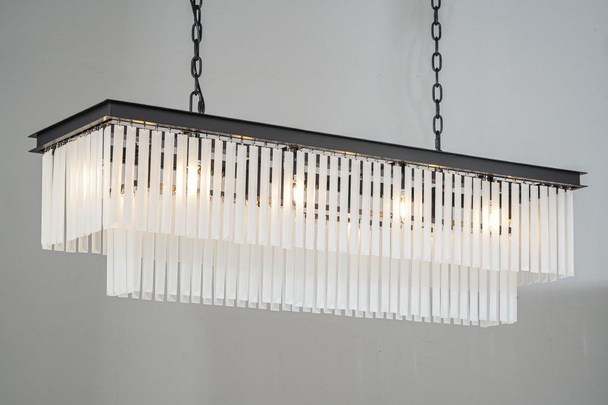KR0387P-10C/P black/frost Подвесная люстра Delight Collection 1920s Odeon KR0387P-10C/P black/frost