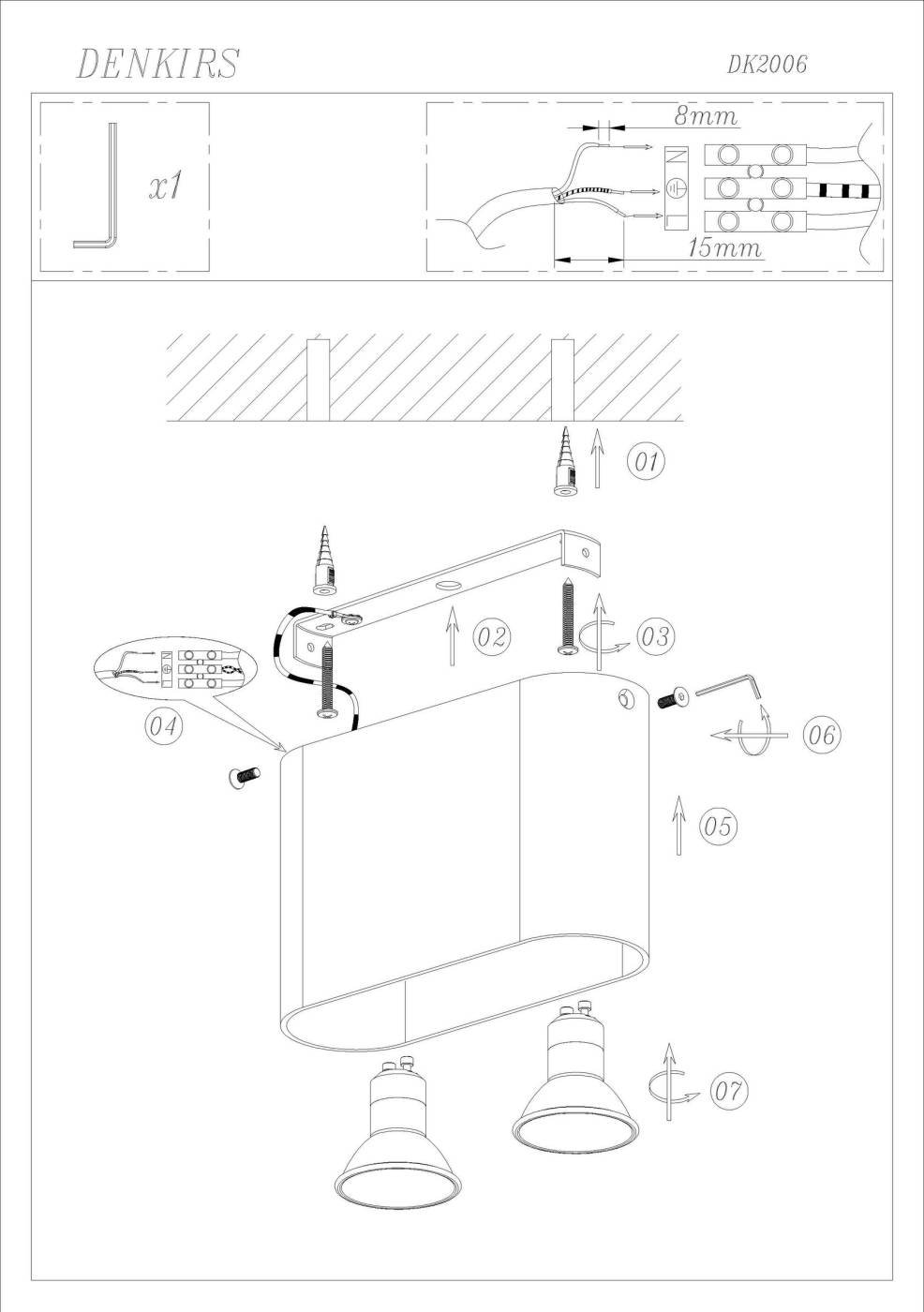 DK2006-YE Накладной светильник Denkirs DK2006-YE
