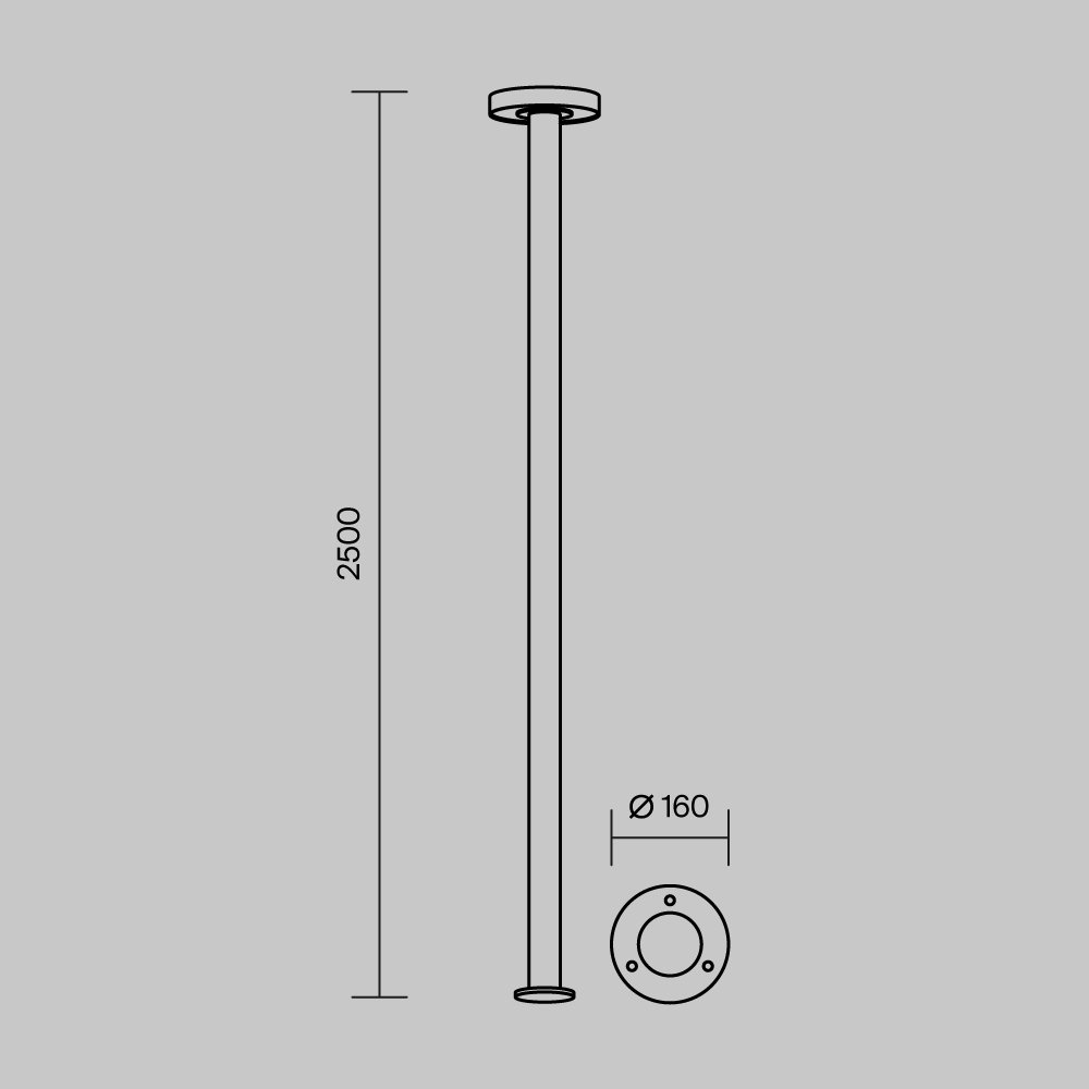 Наземный фонарь Nail Maytoni O529FL-L30B3K