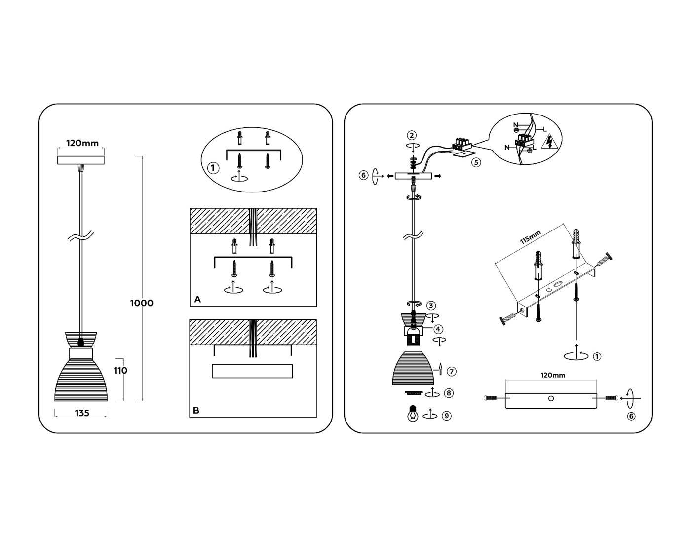 Светильник подвесной Ambrella Loft TR3401