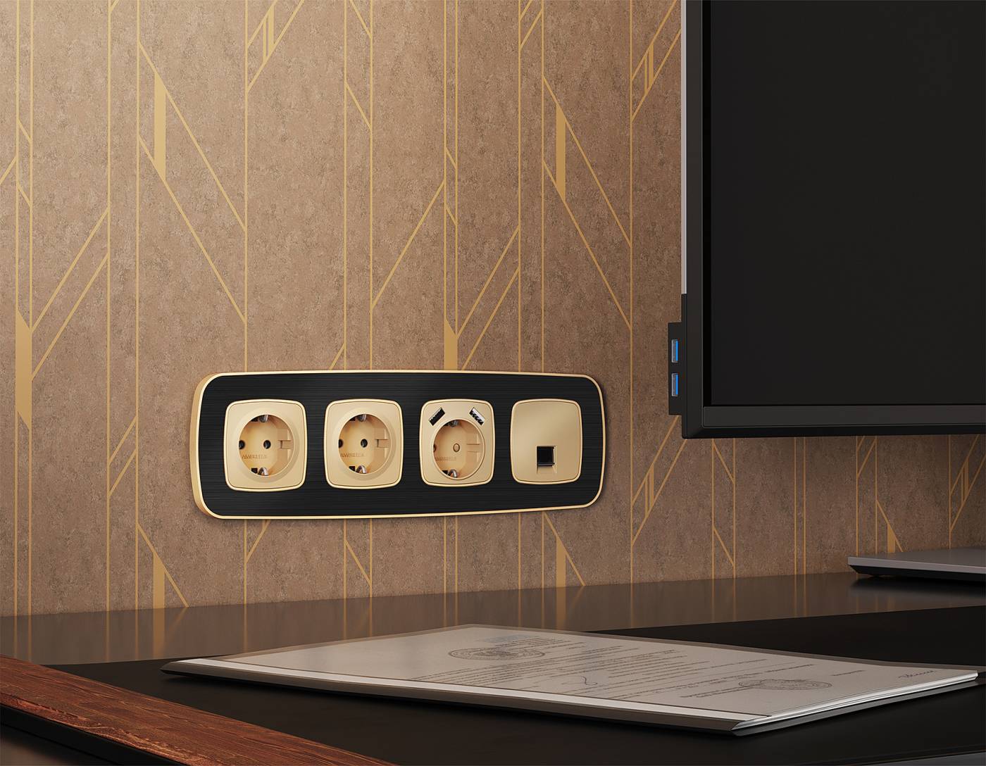 Розетка Ambrella Volt OMEGA MO612005