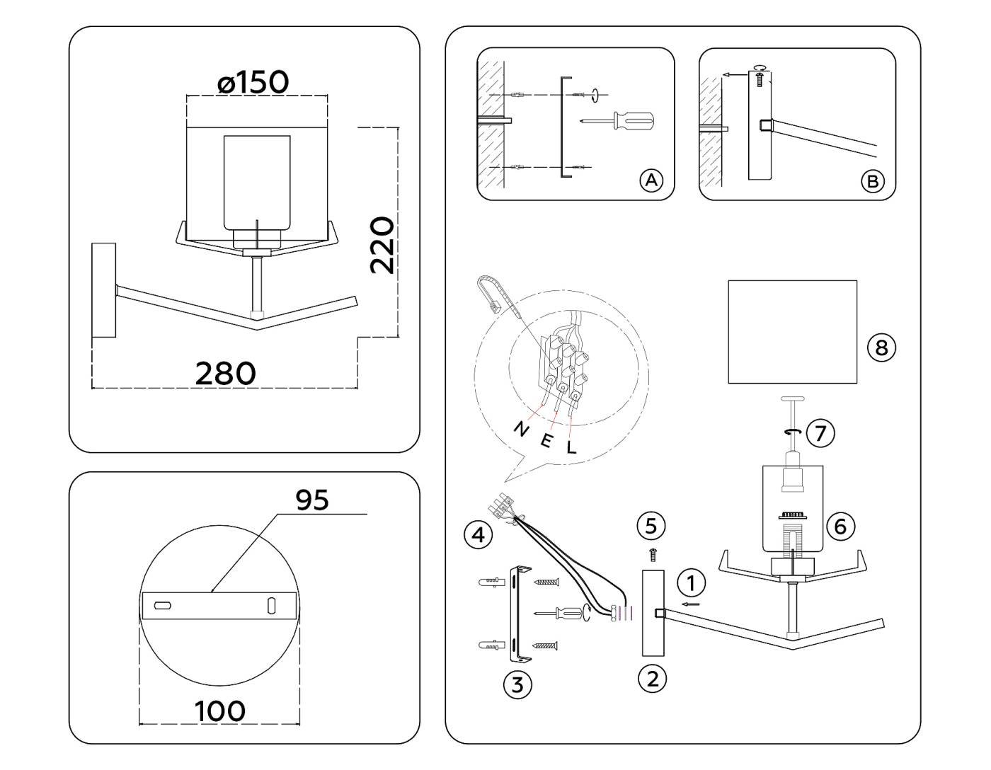 Настенное бра Ambrella Modern LH57004