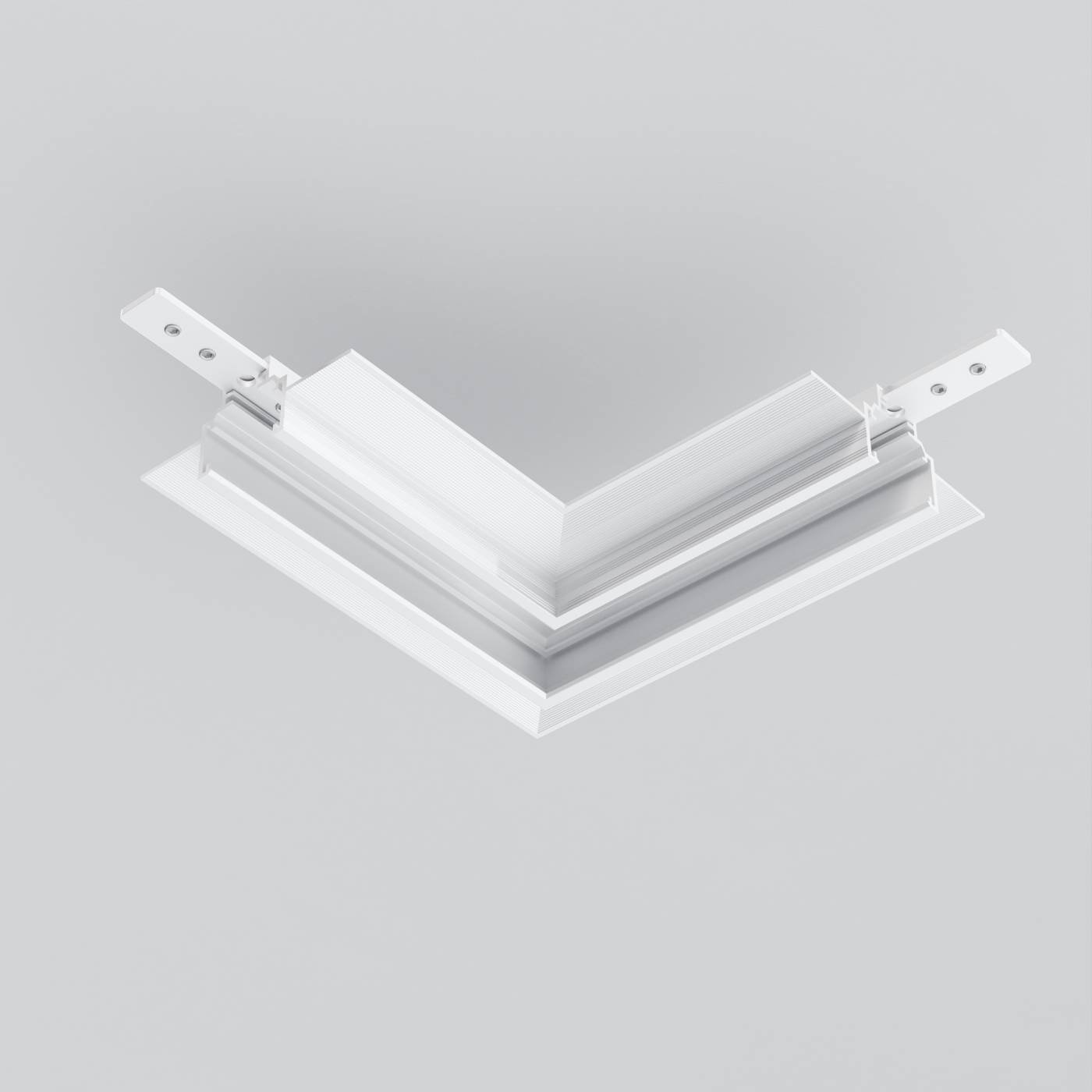 TRAM034CL-42W Коннектор угловой Exility для встраиваемого низкопрофильного шинопровода Maytoni Accessories for tracks Exility TRAM034CL-42W