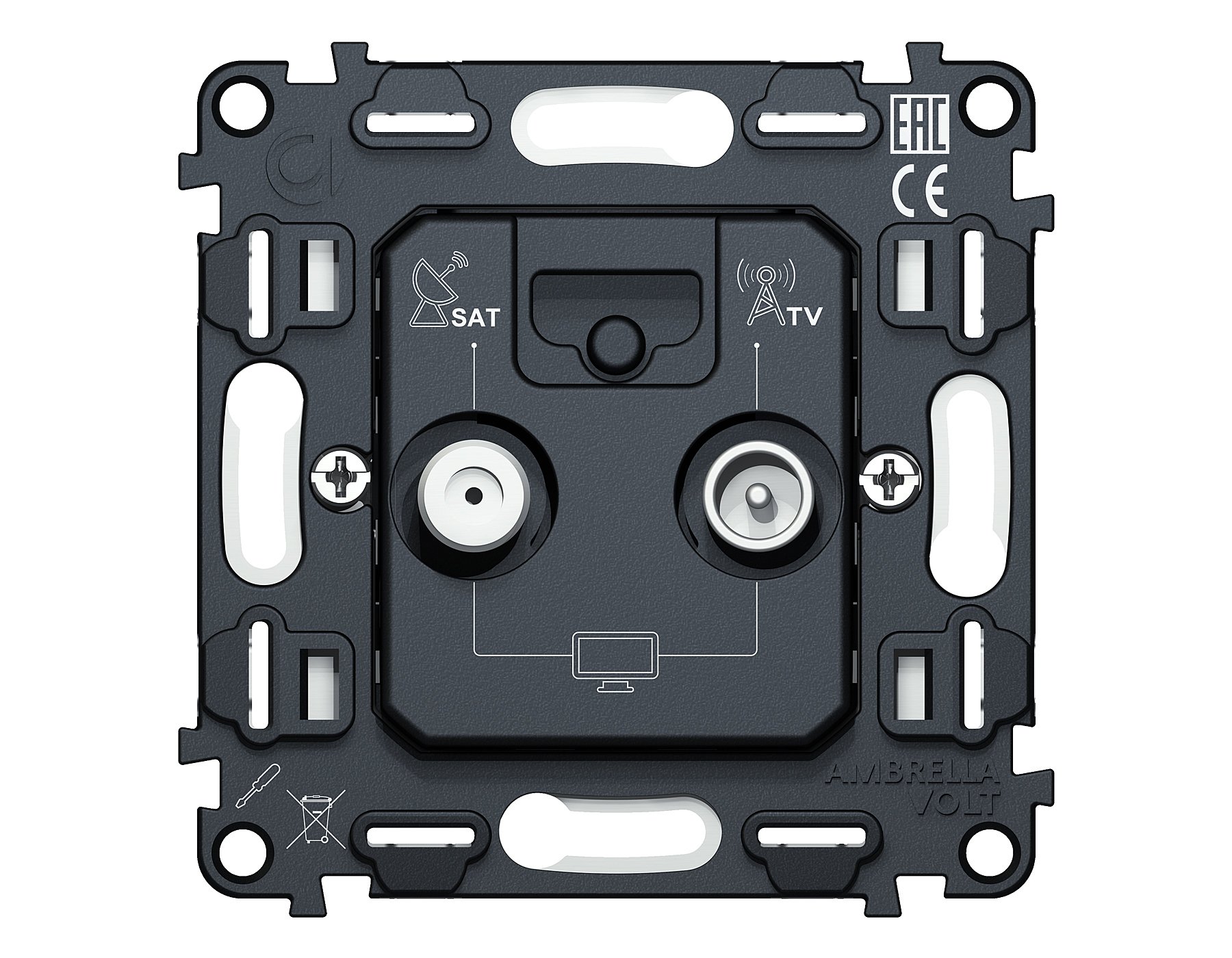 VM217 Механизм розетки TV оконечной + SAT Ambrella Volt QUANT VM217