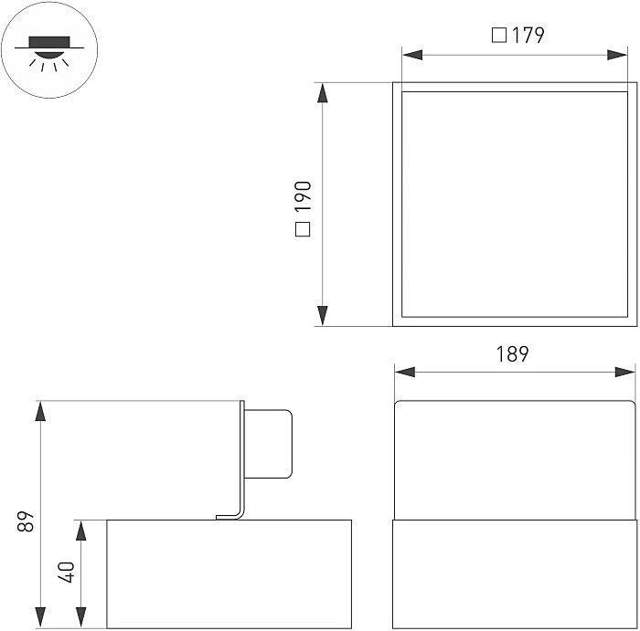 Встраиваемый светильник для установки в потолки Грильято Arlight Grigliato 045700