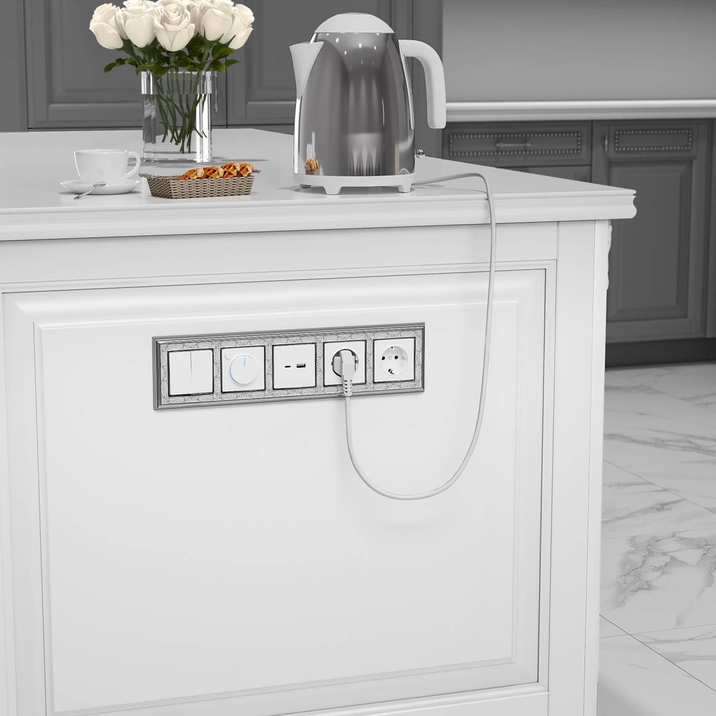 W1120001/ Выключатель двухклавишный (белый) Выключатель Werkel W1120001/ Выключатель двухклавишный (белый)