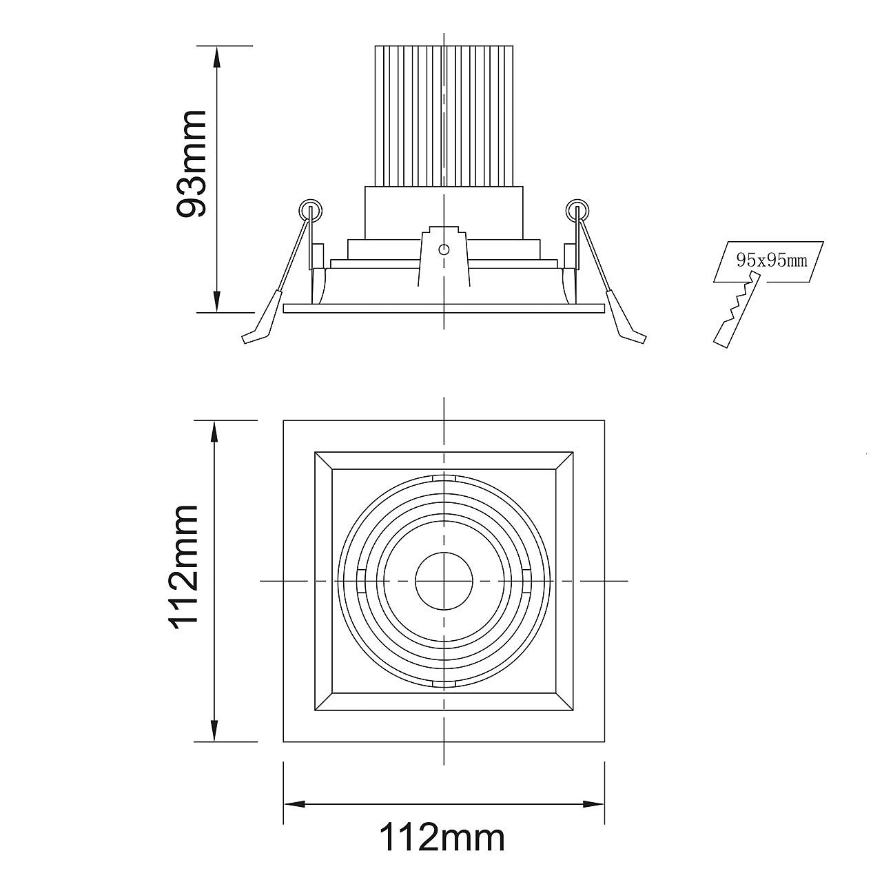 Встраиваемый светильник De Markt Круз 637016101