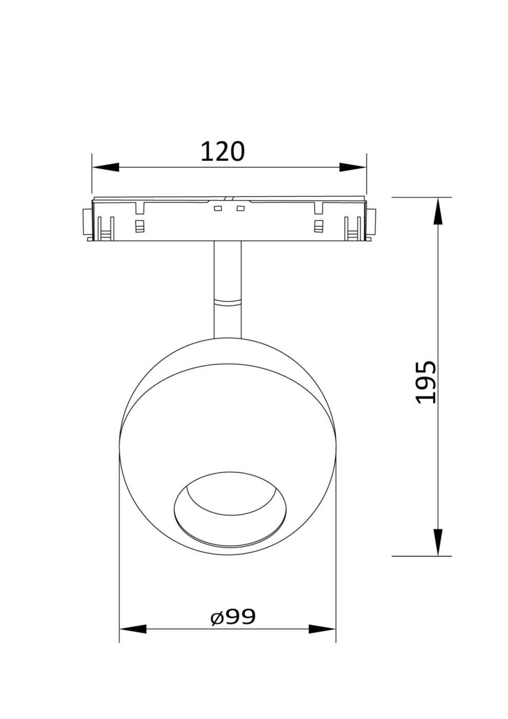 TR028-2-15W4K-W Трековый светильник Maytoni Magnetic track system TR028-2-15W4K-W