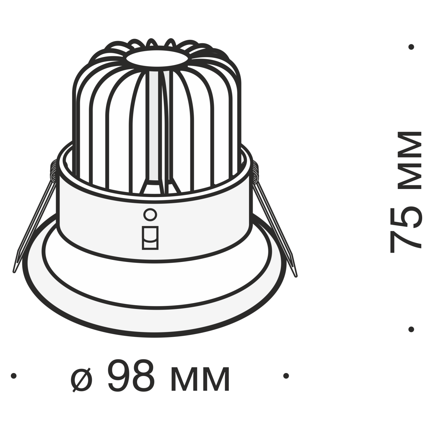 DL031-2-L8W Встраиваемый светильник Maytoni Zoom DL031-2-L8W