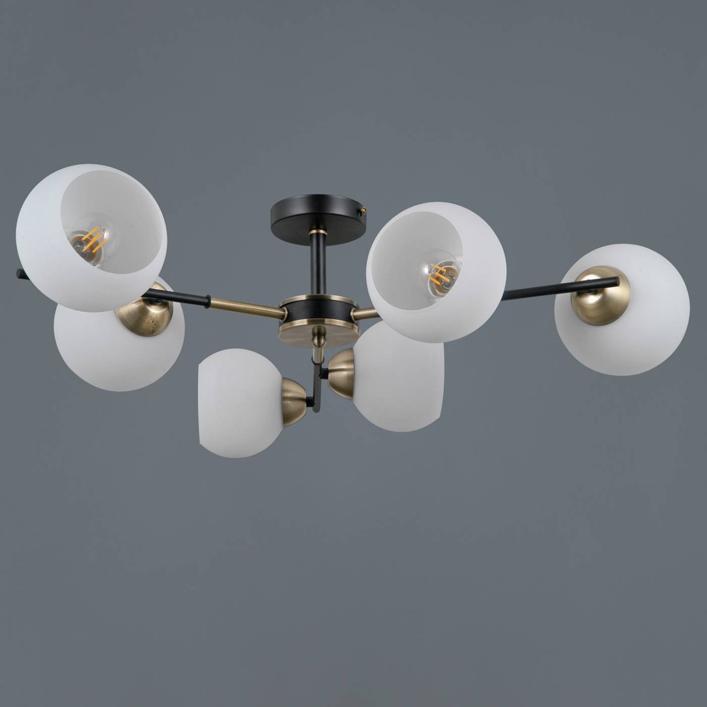 Потолочная люстра ILLUMICO IL0469-6CSQ-24 BK AB LIBRA