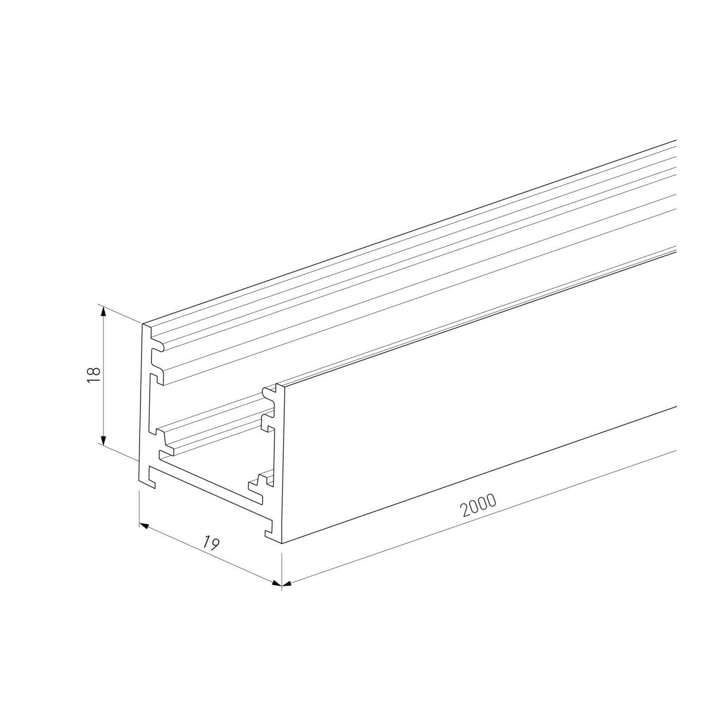 Шинопровод Line Magnetic Elektrostandard Titan Line Шинопровод накладной (титан) (2м) 85227/00
