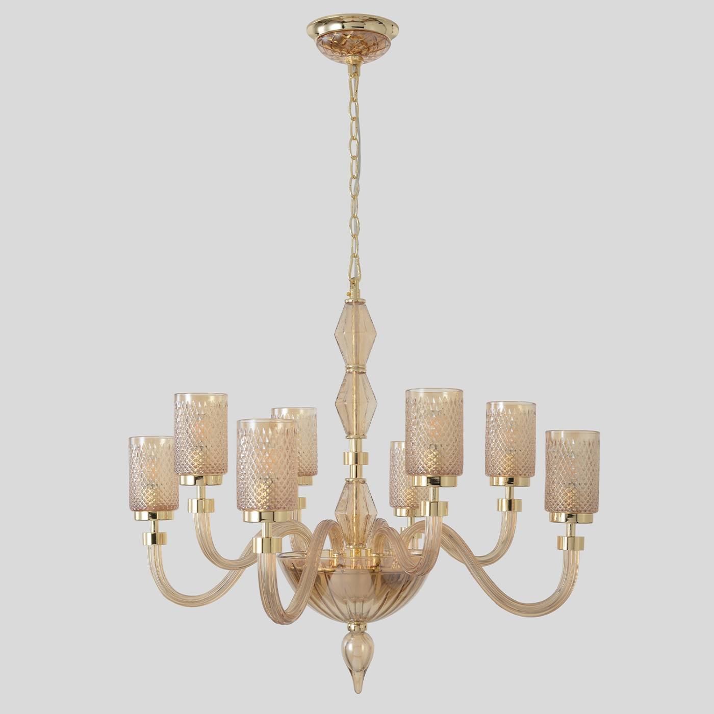 SILVESTRO SP8 AMBER Подвесная люстра Crystal Lux Silvestro SILVESTRO SP8 AMBER