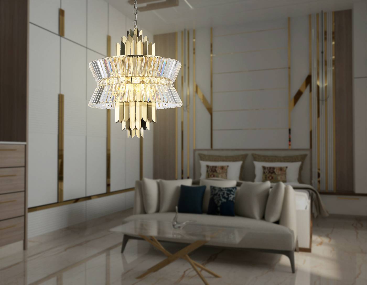 Подвесная люстра Ambrella Crystal LH41017