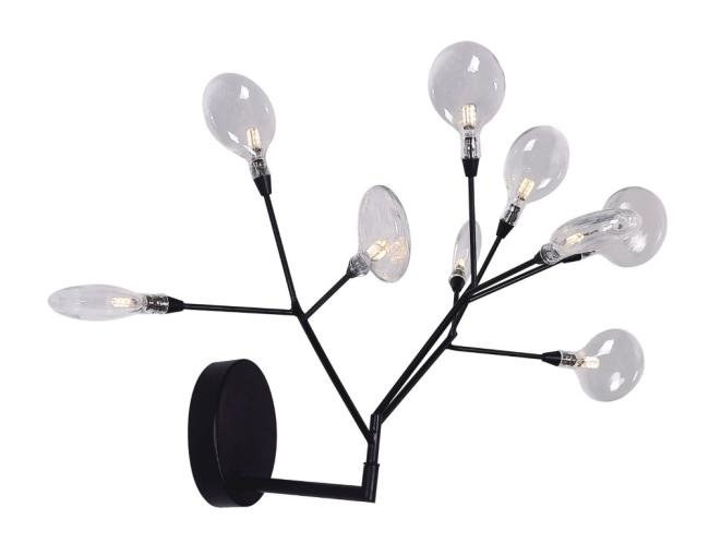 EVITA AP9 BLACK/TRANSPARENT Настенное бра Crystal Lux EVITA AP9 BLACK/TRANSPARENT