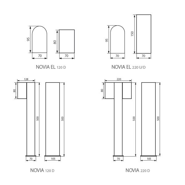 25663 Уличный настенный светильник Kanlux Novia 25663
