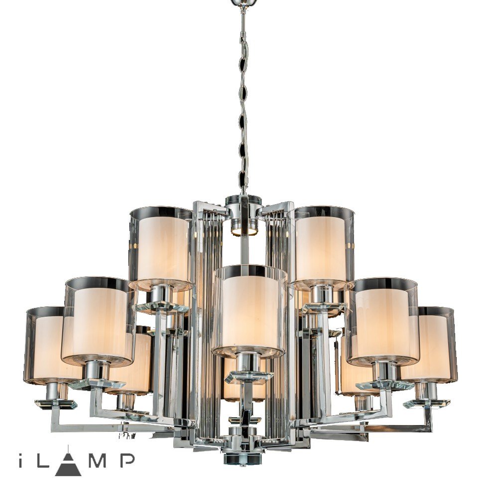 Подвесная люстра iLamp King RM6201-8+4 CR+CL