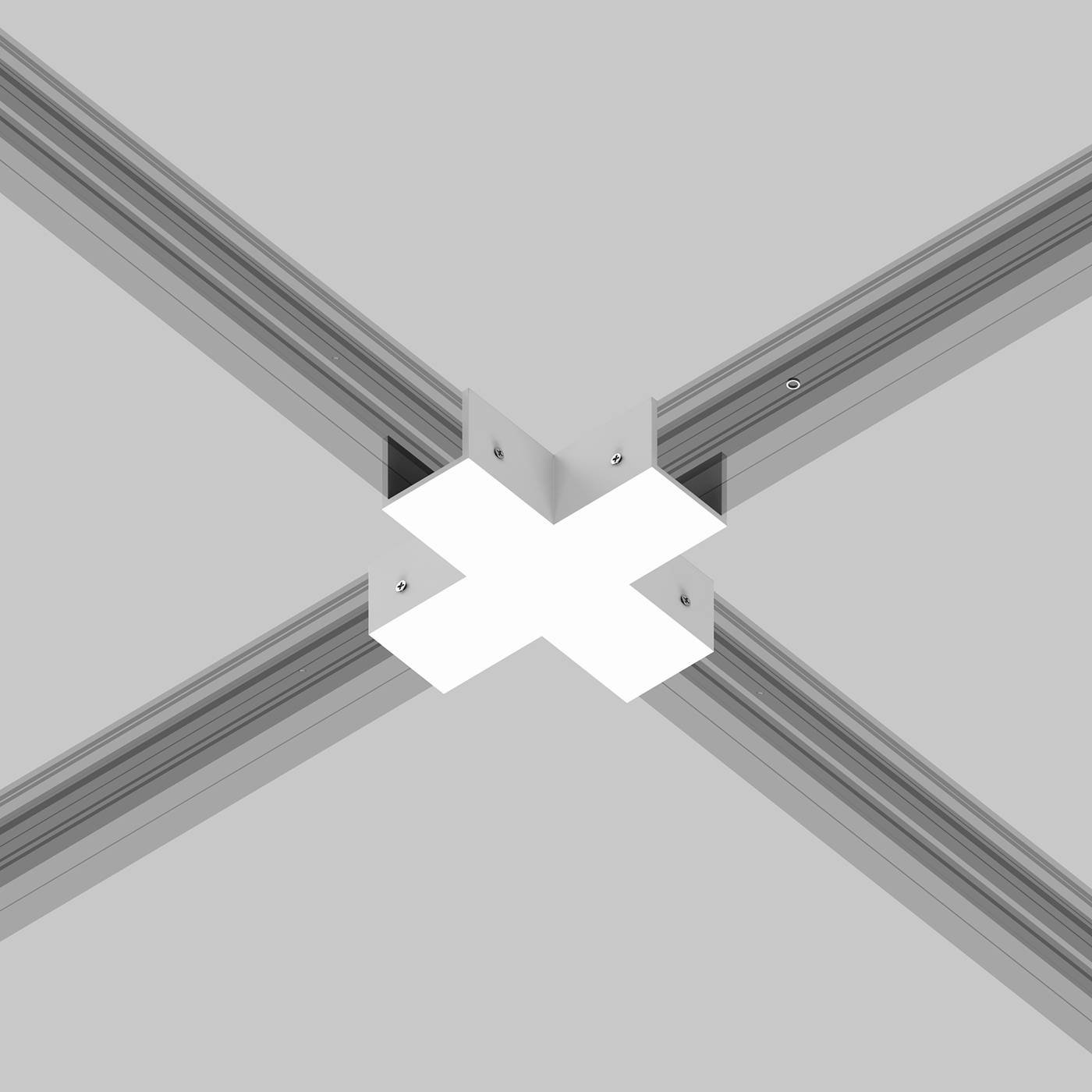 Коннектор X-образный для профиля Elasity IP Maytoni Elasity IP O-TR001-CC-W