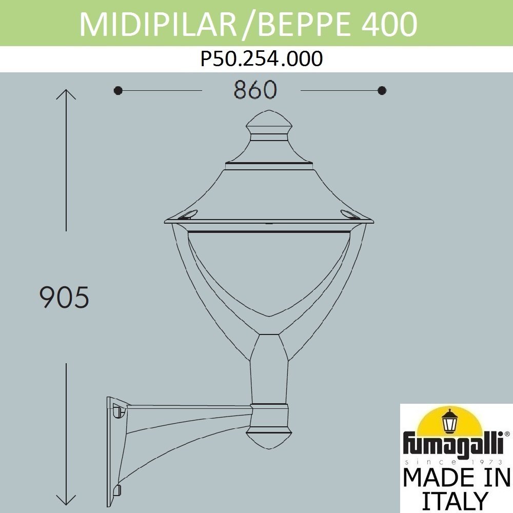 Уличный настенный светильник Fumagalli Beppe P50.254.000.AXH27