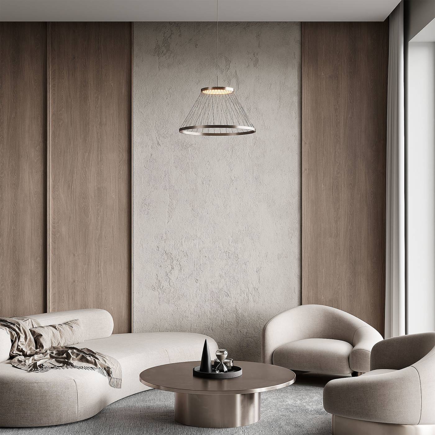 Светильник подвесной Eurosvet Cesta 40017/1 LED коричневый