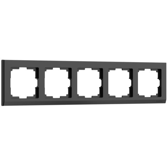 W0051808/ Рамка на 5 постов Stark (черный) Рамка Werkel W0051808/ Рамка на 5 постов Stark (черный)
