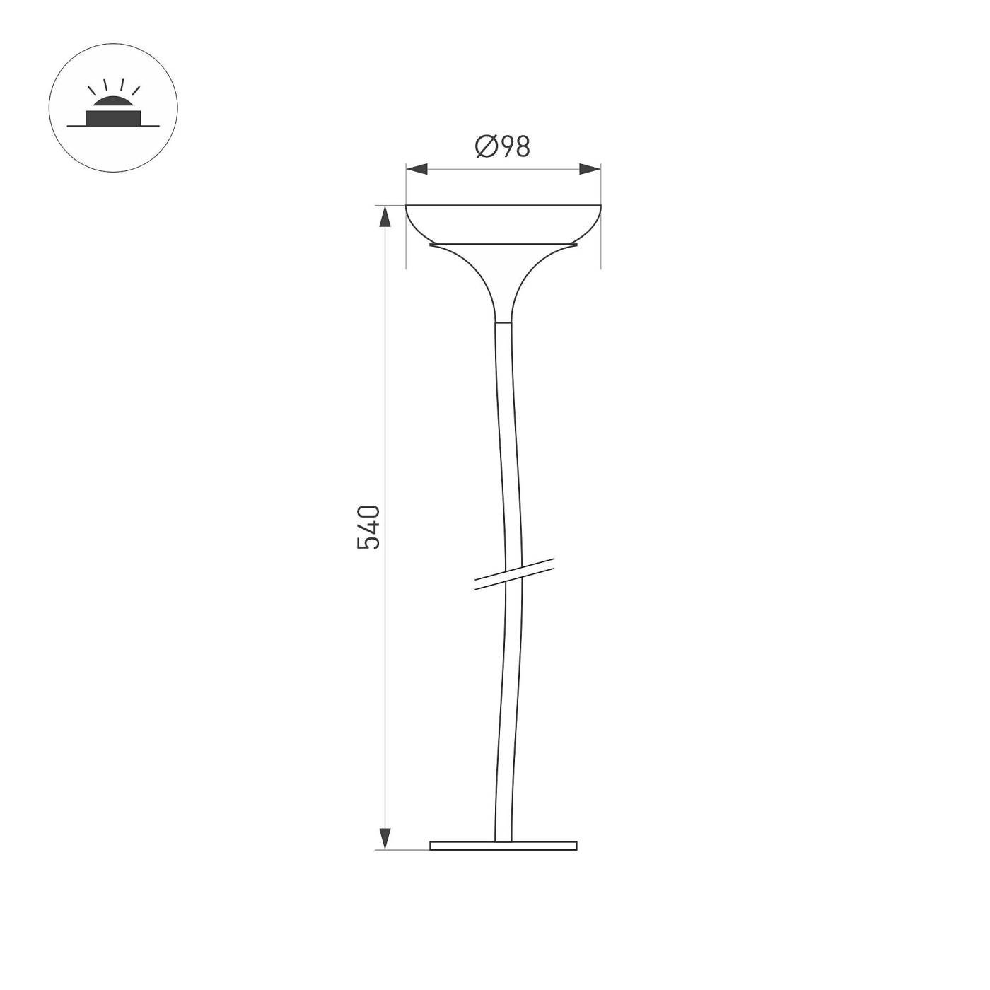 056055 Грунтовый светильник Arlight Mucena 056055