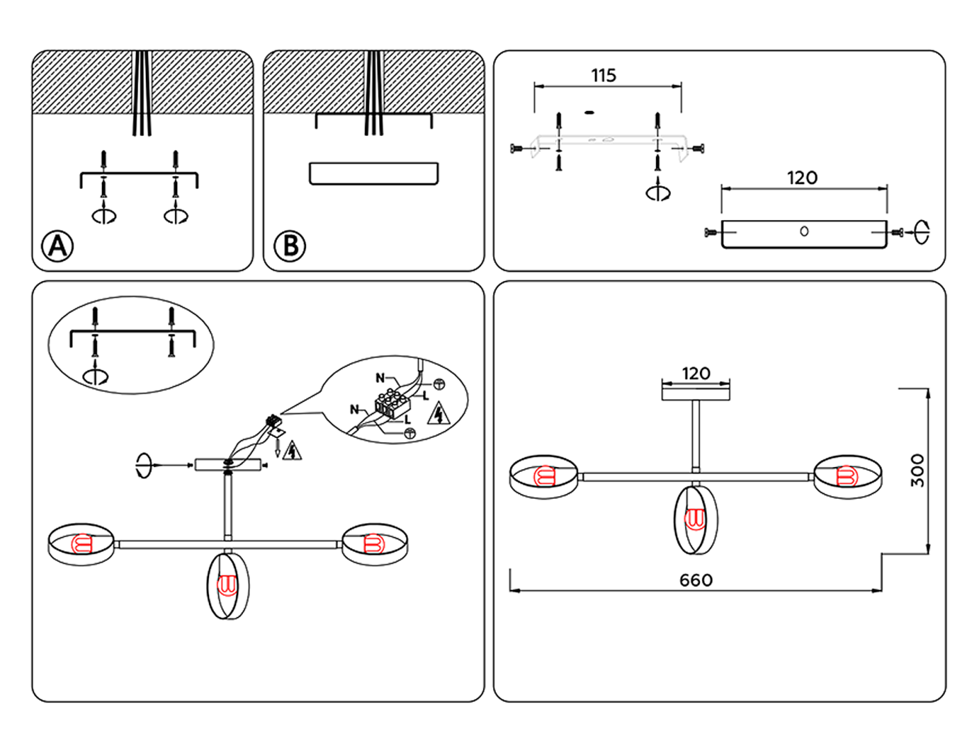 Потолочная люстра Ambrella Traditional TR8229