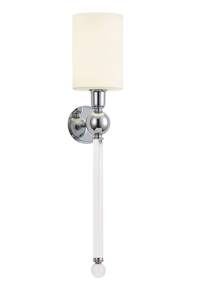 MIRABELLA AP1 CHROME/WHITE Настенное бра Crystal Lux Mirabella MIRABELLA AP1 CHROME/WHITE
