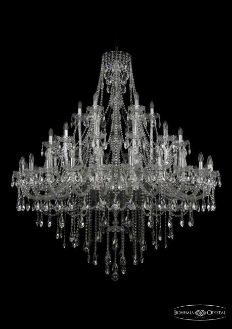1415/24+12+6/530 Ni Подвесная хрустальная люстра 1415 Bohemia 1415/24+12+6/530 Ni