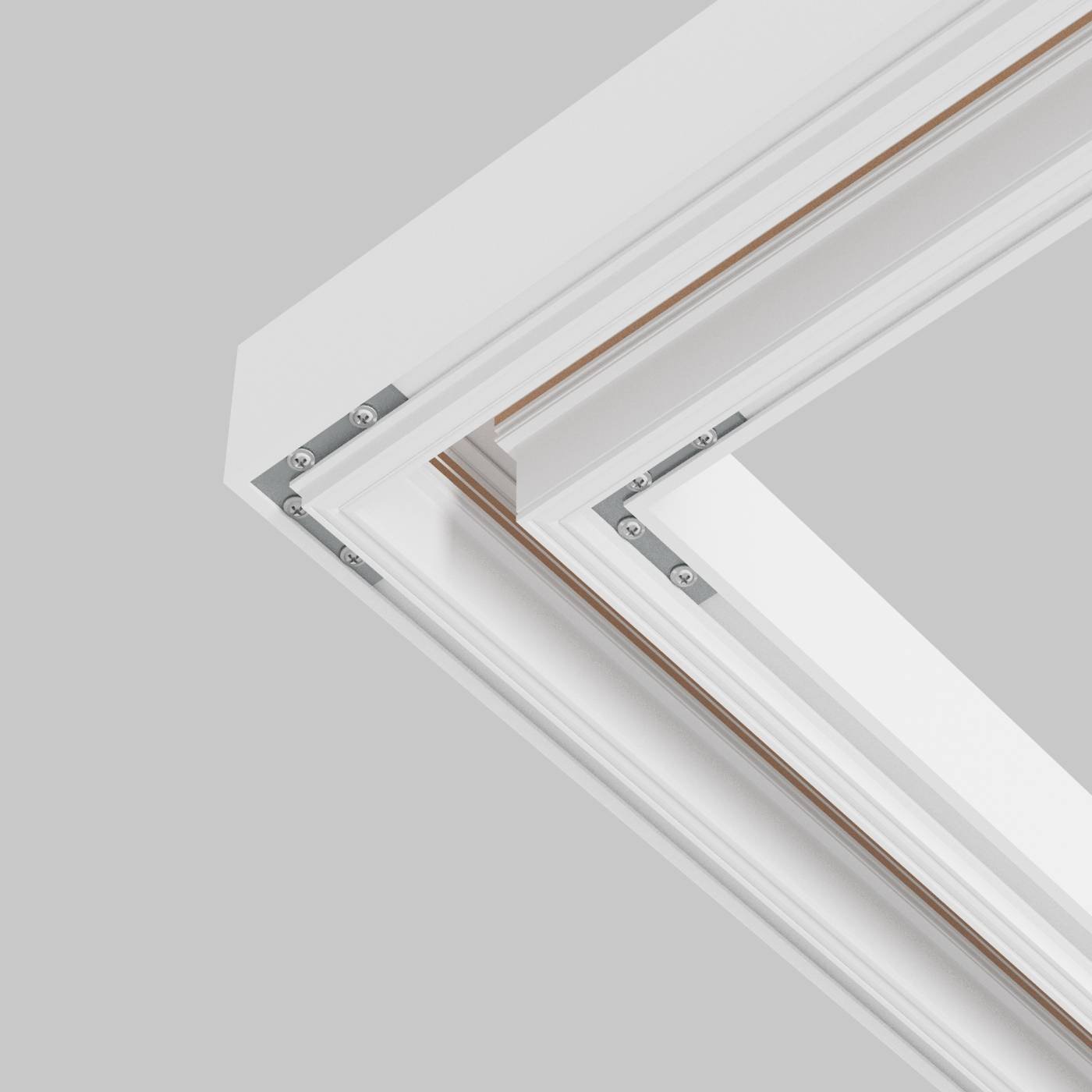 Комплект угловых плоских соединителейдля демпферного шинопровода , 4 шт Maytoni Accessories for tracks Exility TRA034D-CL-42S