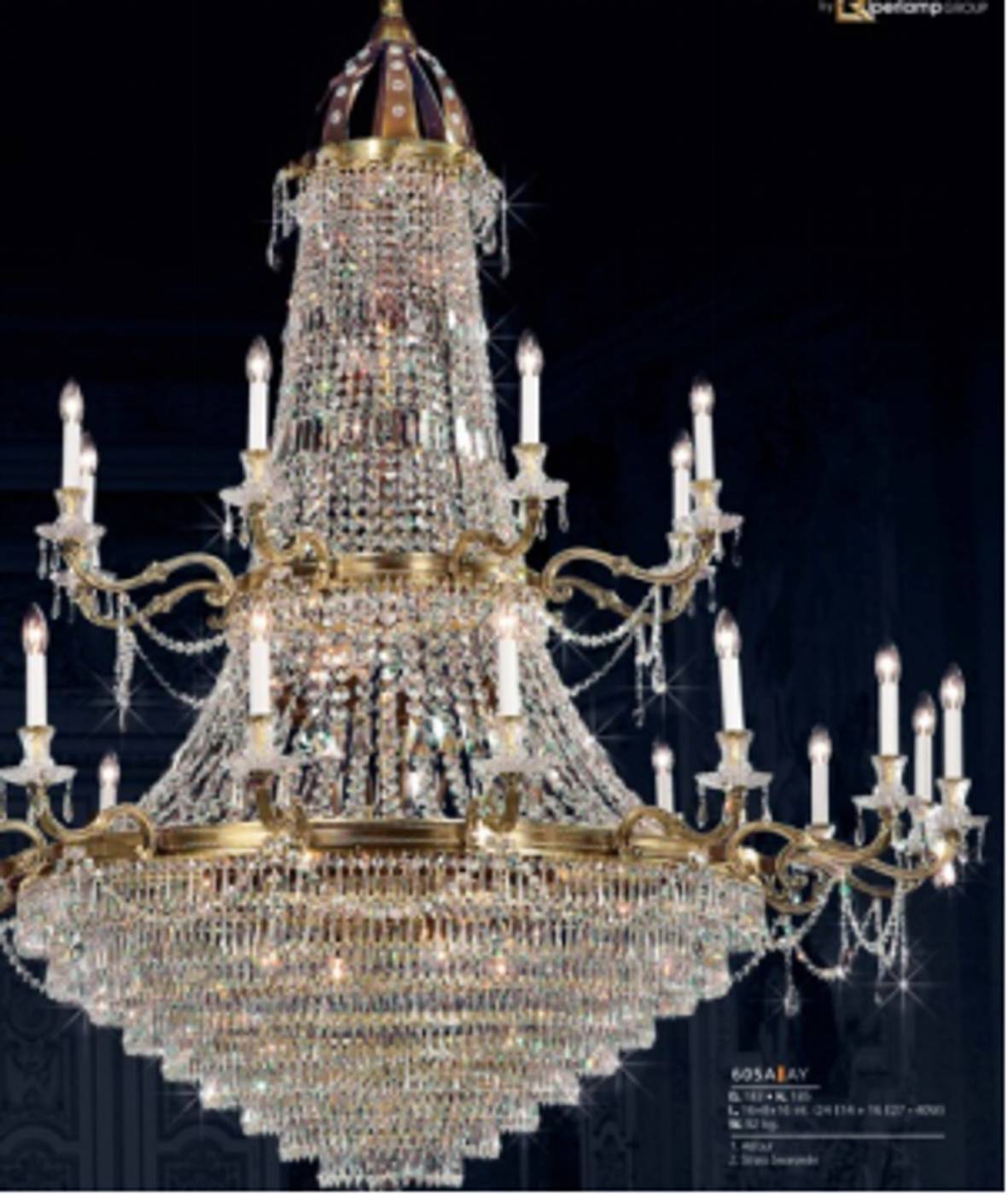 DIA890-PL-42-G Подвесная хрустальная люстра Palace Maytoni DIA890-PL-42-G