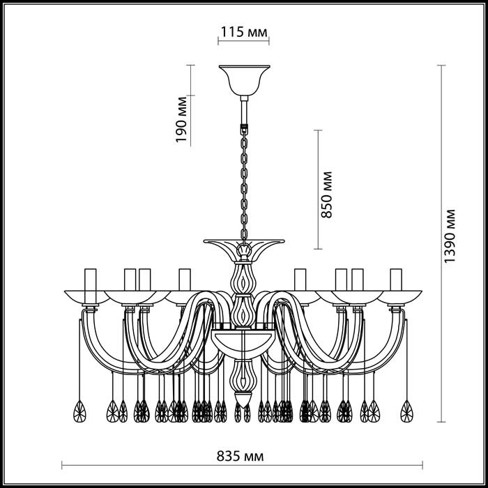 2911/8 Подвесная люстра Odeon Light Alvada 2911/8