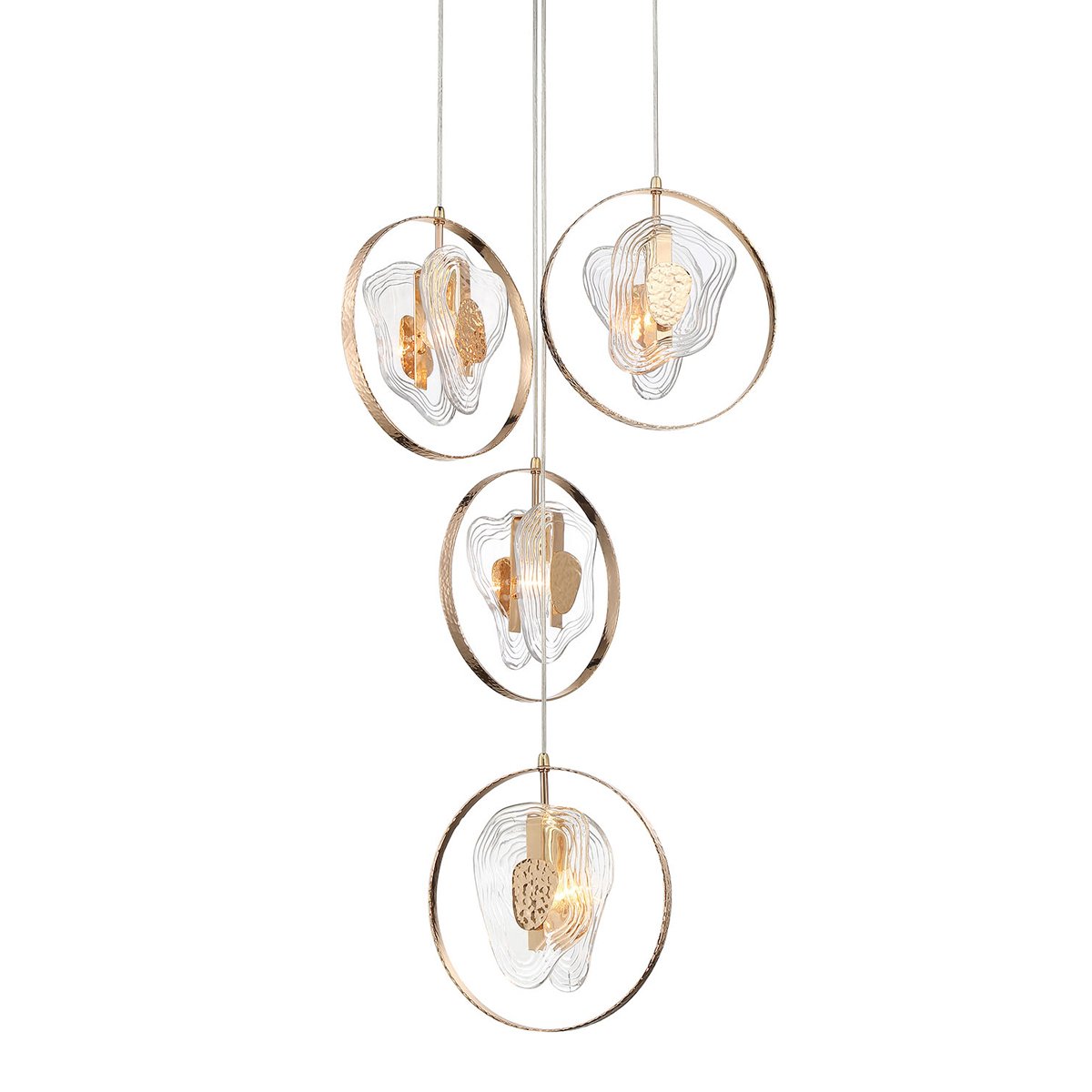 P60669-4 gold/clear Светильник подвесной Delight Collection P60669 P60669-4 gold/clear