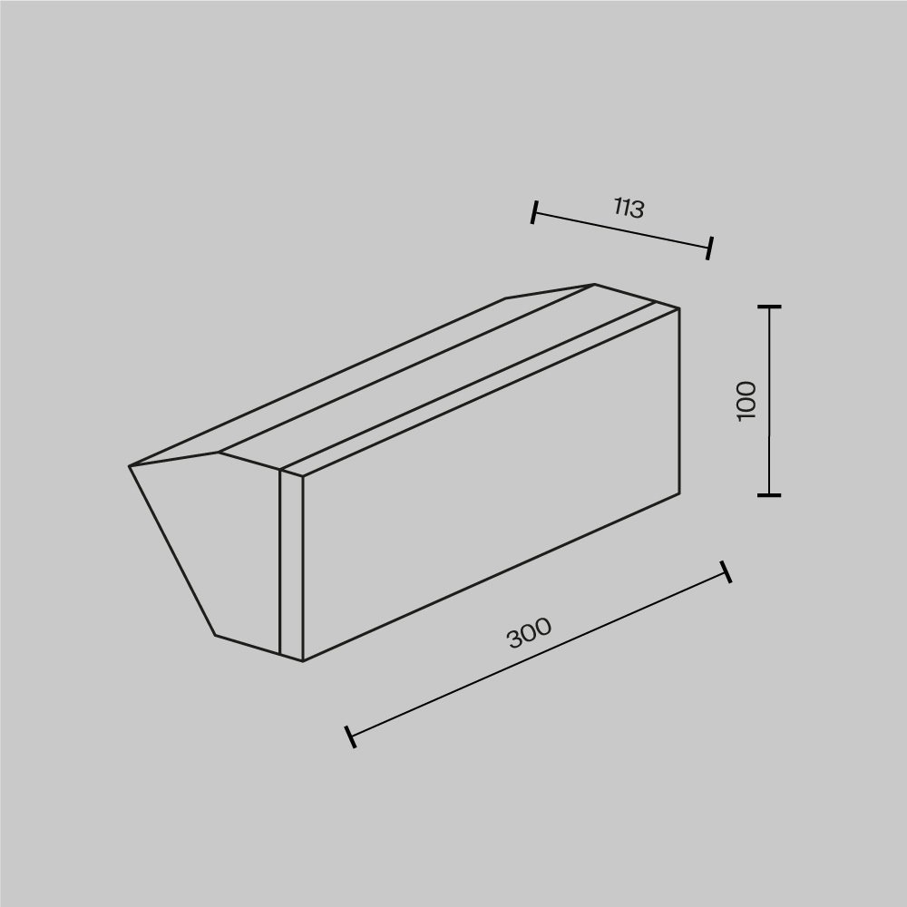 O436WL-L20GF3K Уличный настенный светильник Maytoni Brick O436WL-L20GF3K