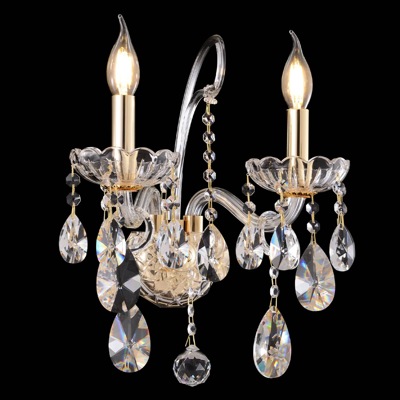 MONICA AP2 GOLD Настенное бра Crystal Lux Monica MONICA AP2 GOLD