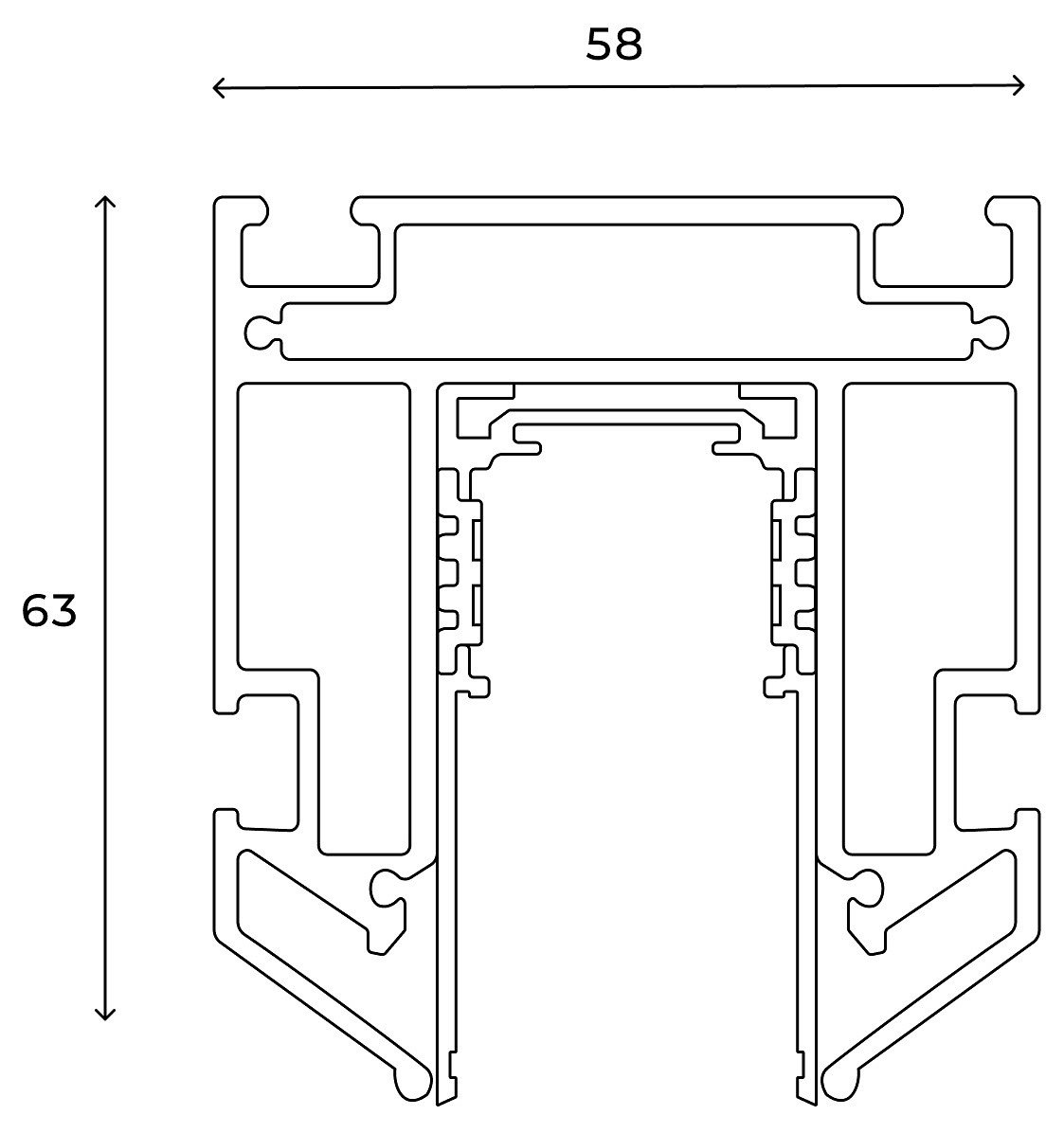 Шинопровод под натяжной потолок Hesby Lighting ElDeko HSBL_0072
