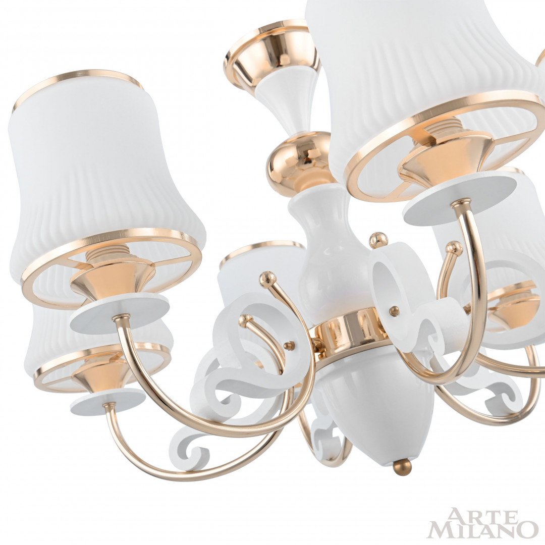 301097/6 Wh/Gd Подвесная люстра Arte Milano Florentia-1097 301097/6 Wh/Gd