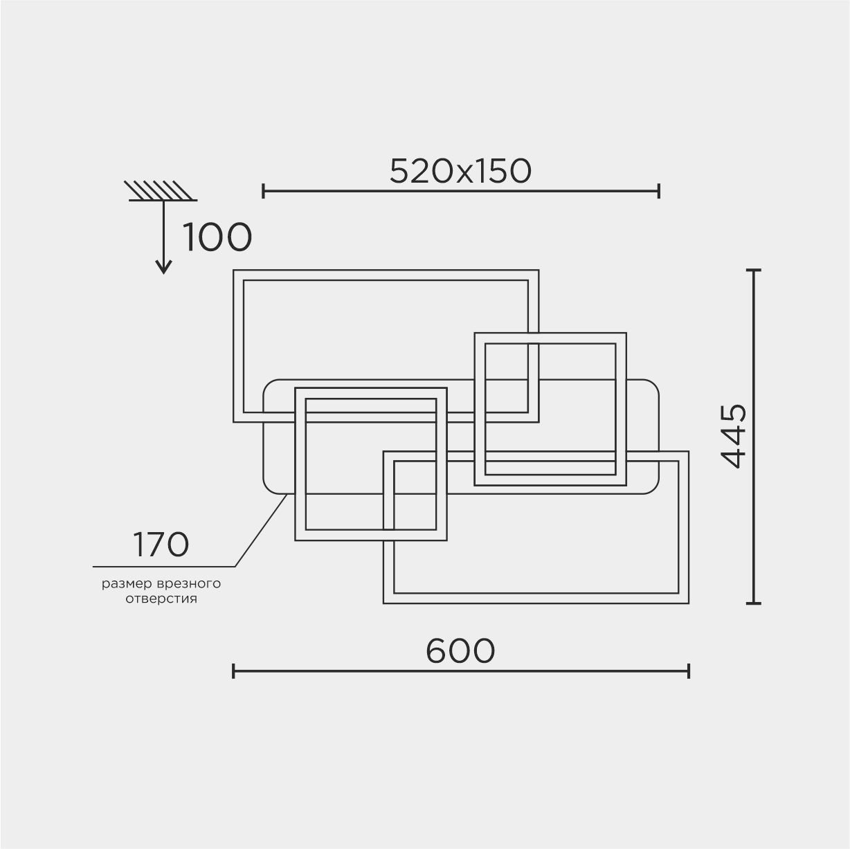 L11045-4 BK Потолочная люстра L LED4U L11045-4 BK
