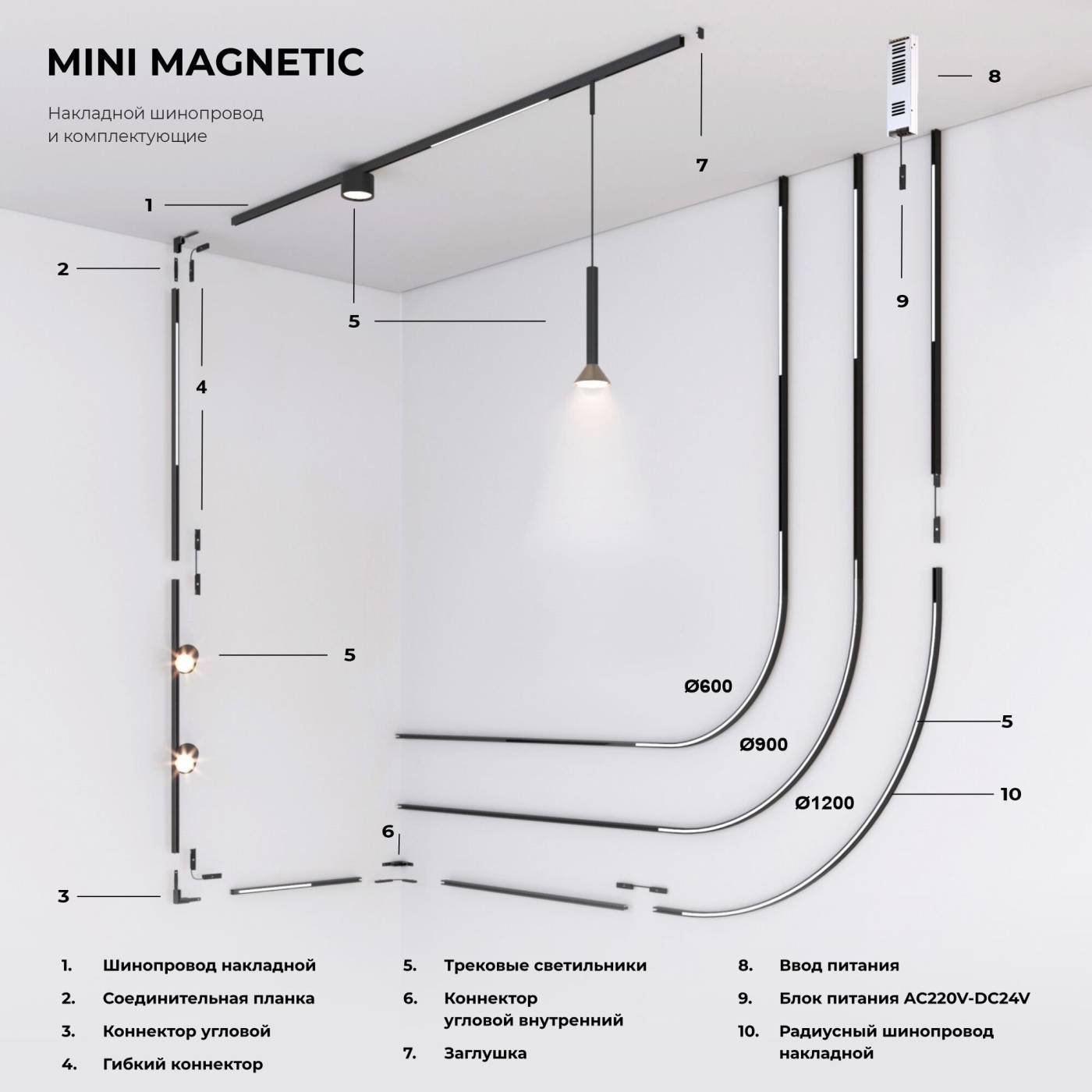 Ввод питания (чёрный) 85172/00_система Мини Ввод питания Elektrostandard Mini Magnetic Mini Magnetic Ввод питания (черный) 85172/00