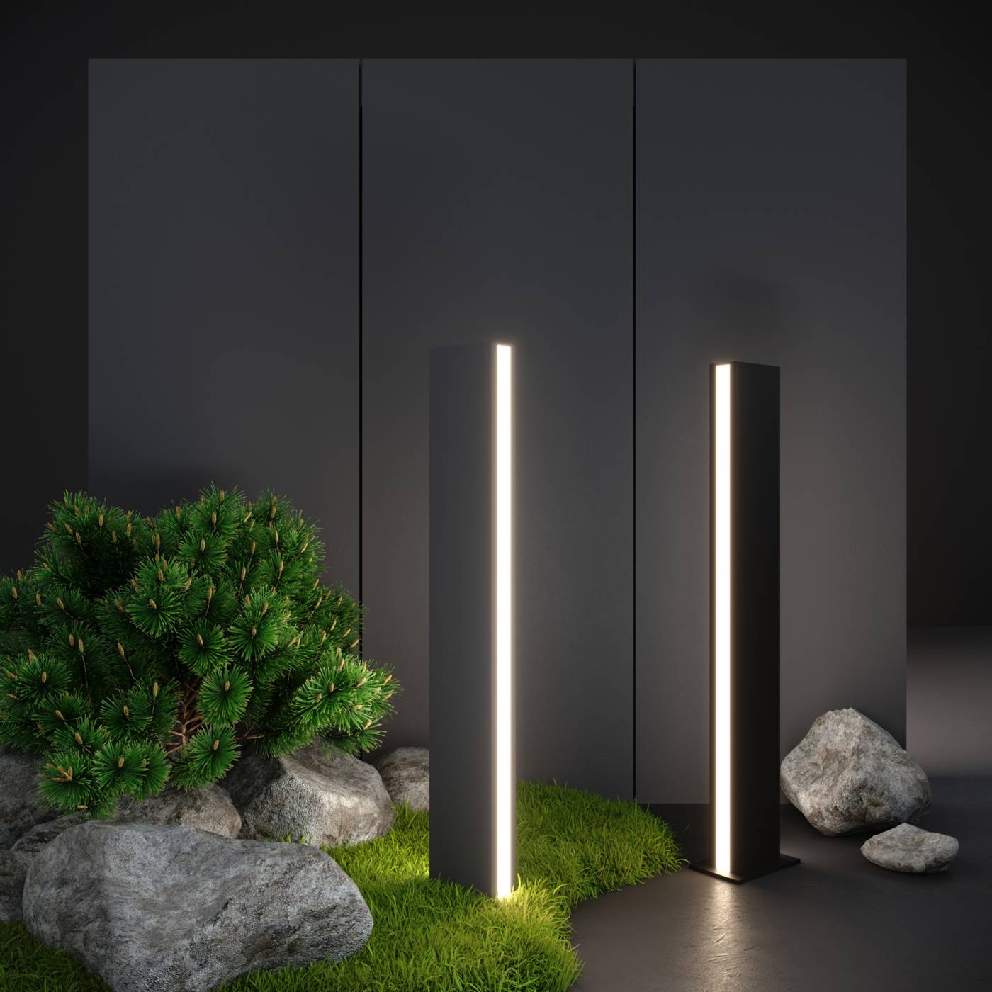 1538 TECHNO LED серый Уличный наземный светильник Elektrostandard Flat 1538 TECHNO LED серый