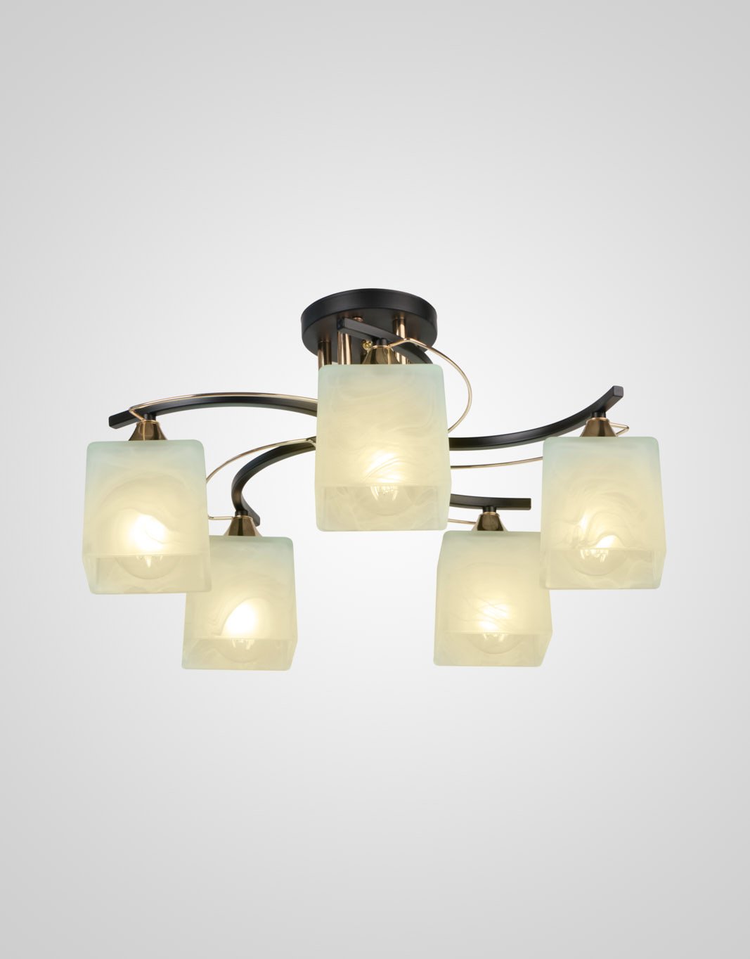 Потолочная люстра Мелодия Света Cube P5535-5 BK+GD 000029941