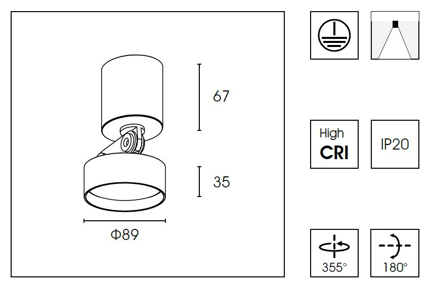 WB8512DR Накладной светильник Delight Collection WB85 WB8512DR
