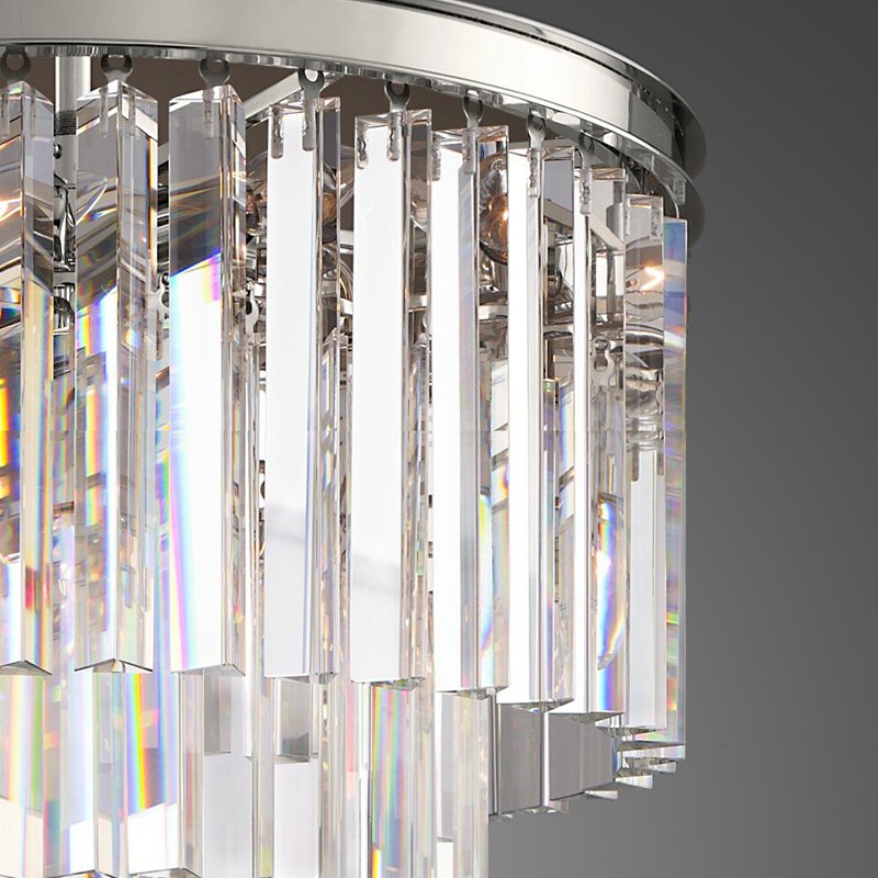 KR0387P-6 chrome/clear Подвесная люстра Delight Collection 1920s Odeon KR0387P-6 chrome/clear