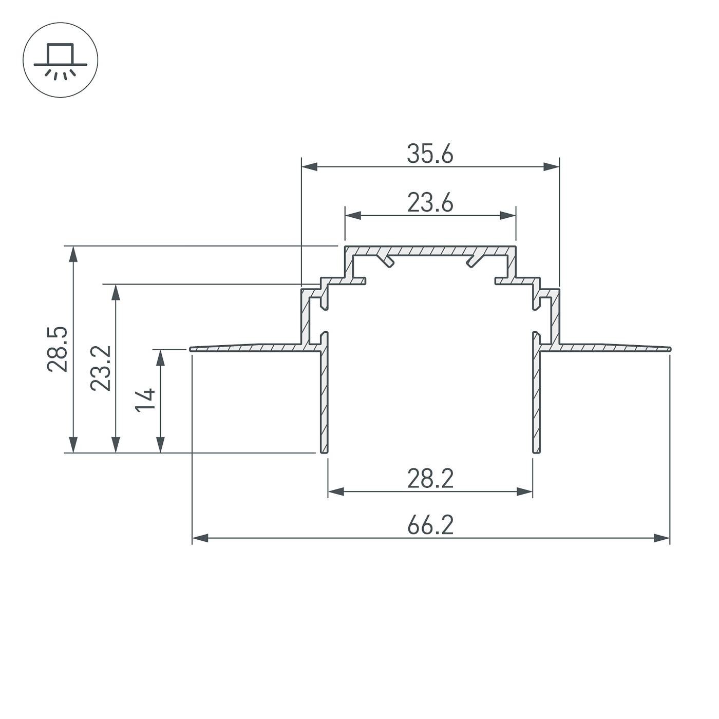 026459 Профиль Arlight Pls 026459