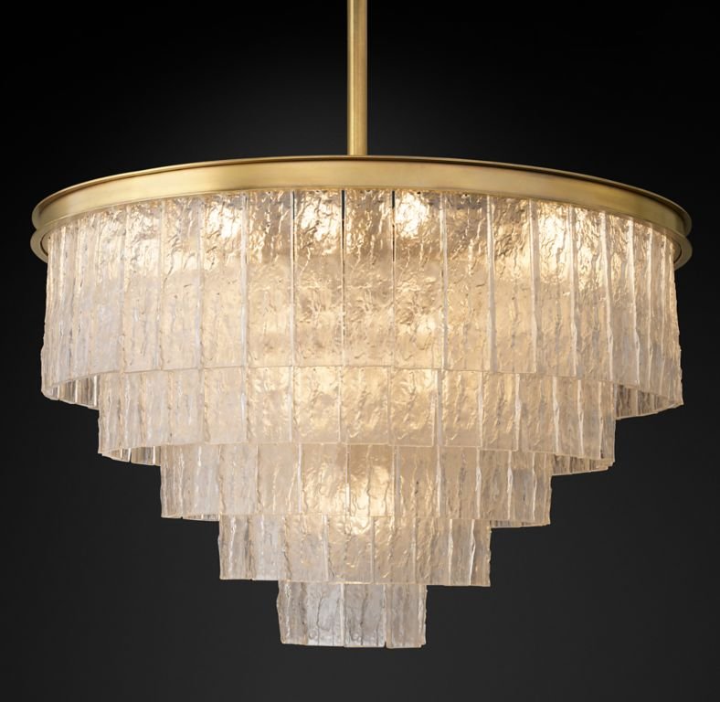 Люстра на штанге Delight Collection Glace KG0998P-10R brass